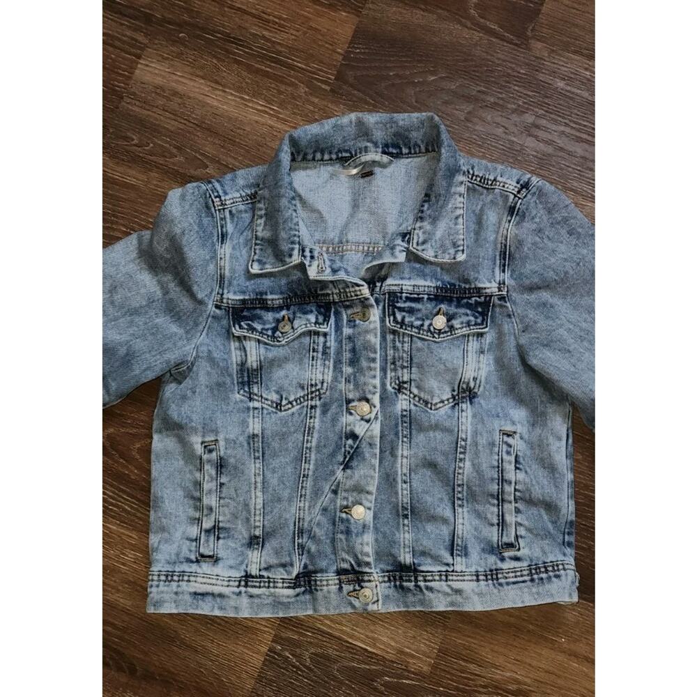 Free People Rumors Denim Jacket – Women’s Size L BOHO STYLE HIPPIE-INSPIRED - Picture 4 of 7